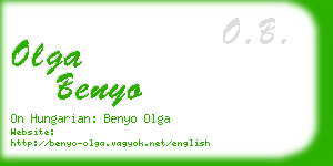 olga benyo business card